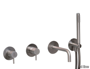 QTOO - Stainless steel bathtub mixer with hand shower _ d line