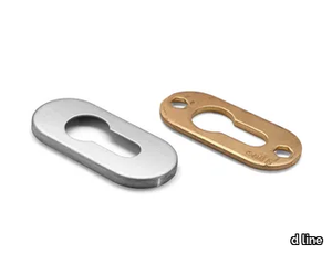 OVAL ESCUTCHEON WITH PZ HOLE - Oval stainless steel keyhole escutcheon _ d line