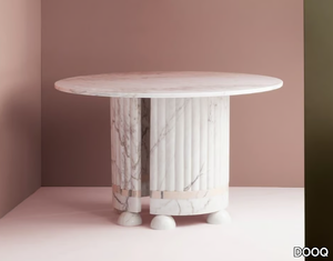 MEMPHIS - Round marble table _ DOOQ