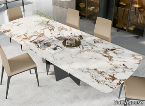 EIFFEL - Extending rectangular porcelain stoneware table _ Dall'Agnese