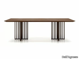 KIRI - Rectangular table in wood and metal _ Dall'Agnese