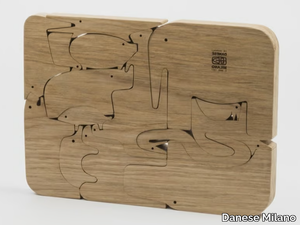 16 ANIMALI - Solid oak wooden puzzle _ Danese Milano