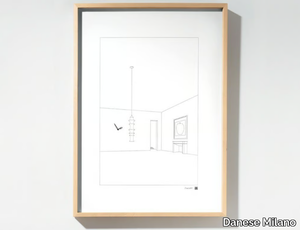 DRAWING NO. 12 - Wall-mounted wood and glass clock _ Danese Milano