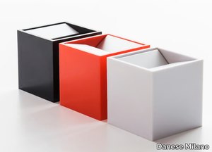 CUBO - Aluminium and melamine ashtray _ Danese Milano