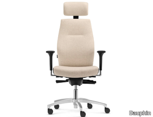 SHAPE - Swivel chair, high backrest with Ergo neckrest, with armrest _ Dauphin