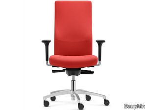 SHAPE - Swivel chair, high fully upholstered backrest, with armrests _ Dauphin