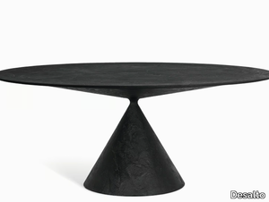 CLAY - Round table with handcraft finish top _ Desalto