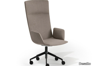 CALUM OFFICE PRESIDENT - Swivel office chair with castors with 5-Spoke base _ Desalto