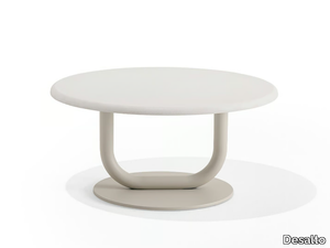 STRONG SPECIAL - Round steel coffee table with MDF top _ Desalto