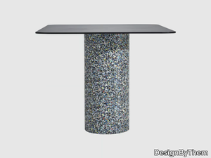 CONFETTI - Square metal high table _ DesignByThem