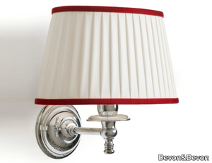 DAISY 3 VELVET - Fabric wall lamp with brass arm _ Devon&Devon