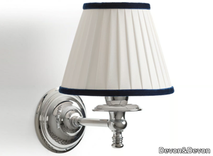 DAISY VELVET - Fabric wall lamp with brass arm _ Devon&Devon