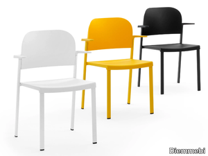 MAKEUP PLASTIC - Polypropylene chair with armrests _ Diemmebi