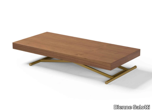 SMART - Height-adjustable rectangular walnut coffee table _ Dienne Salotti