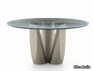 SENTEI - Round glass table _ Ditre Italia