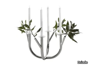 TOGETHER - Candleholder with polished nickel finish _ Driade