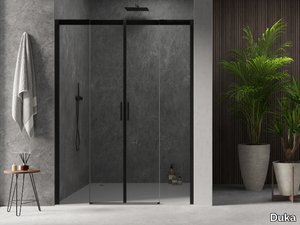 ACQUA 5000 - Glass and aluminium shower cabin with sliding door _ Duka