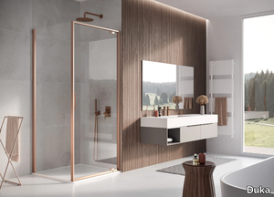 NATURA 4000 - AR-DTW L + A-S DT L - Corner crystal shower cabin with pivot door _ Duka