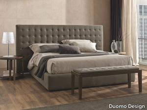 GROUND - Fabric bed with upholstered headboard _ Duomo Design