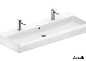 QATEGO - Double ceramic washbasin with overflow _ Duravit