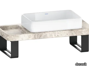 QATEGO - Travertine washbasin countertop / washbasin _ Duravit