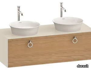 WHITE TULIP WT4983 - Double wall-mounted wooden vanity unit with drawers _ Duravit