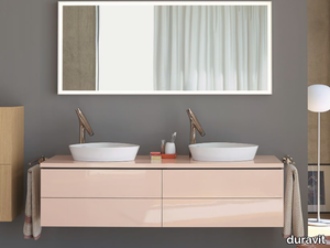 L-CUBE - Double wall-mounted vanity unit with drawers _ Duravit