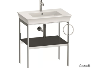 WHITE TULIP WT4543 / WT4544 - Floor-standing single metal console sink with towel rail _ Duravit