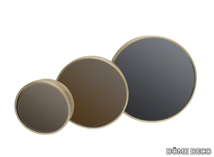 ITZA - Round wall-mounted brass mirror _ DÔME DECO