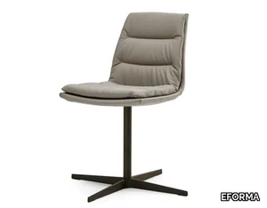 LADY 4 WAYS - Swivel with 4-spoke base leather chair _ EFORMA