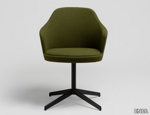 KAIAK CONFIDENT - Upholstered with 4-spoke base chair with armrests _ ENEA