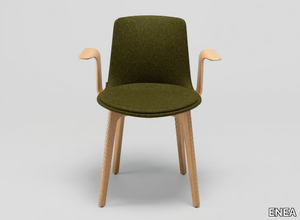 LOTTUS WOOD - Upholstered chair with armrests _ ENEA