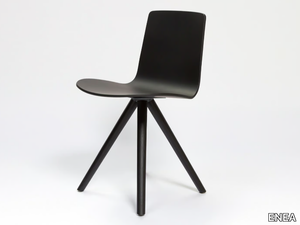 LOTTUS WOOD SPIN - Trestle-based polypropylene chair _ ENEA