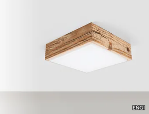 DIVETRO WOOD 18 - Wood and glass wall lamp / ceiling lamp _ ENGI