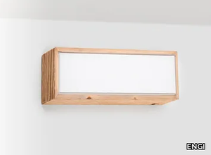 DIVETRO WOOD 36 - Wood and glass wall lamp / ceiling lamp _ ENGI