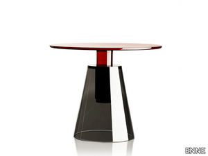 ILIA - Round glass coffee table _ ENNE