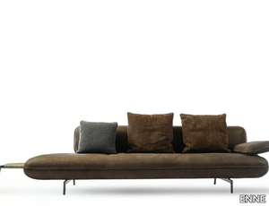 STONE ELEMENT 4 - Leather sofa with integrated magazine rack _ ENNE