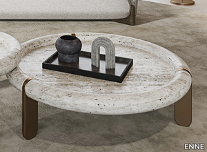 MADOU - Round marble coffee table _ ENNE