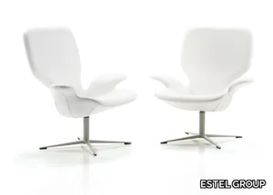 CLARKE - Swivel leather armchair _ ESTEL GROUP