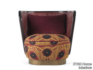 CARAL - Upholstered fabric armchair with armrests _ ETRO Home Interiors