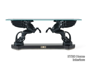 MYTHOS - Wood and glass console table _ ETRO Home Interiors