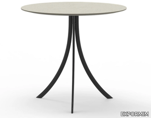 BISTRO - Round stainless steel garden table _ EXPORMIM