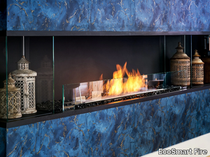 FLEX 104BY.BX2 - Bioethanol steel Fireplace insert with Panoramic Glass _ EcoSmart Fire