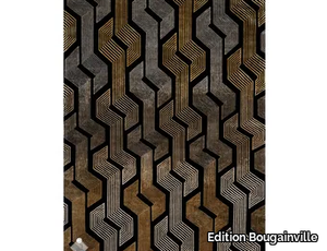 CARNEGIE COAL - Rectangular wool and silk rug with geometric shapes _ Edition Bougainville