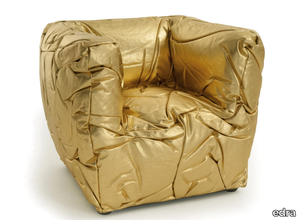 SPONGE - Leather armchair with armrests _ edra