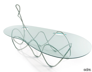 CAPRICCIO - Crystal and stainless steel table _ edra