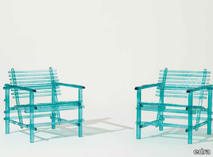 A’MARE - Outdoor polycarbonate easy chair with armrests _ edra