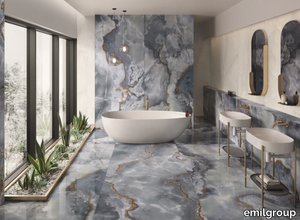 TELE DI MARMO ONYX BLUE - Porcelain stoneware flooring with marble effect _ emilgroup