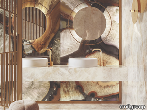 TELE DI MARMO PRECIOUS AGATE BROWN - Indoor/outdoor porcelain stoneware wall/floor tiles with marble effect _ emilgroup