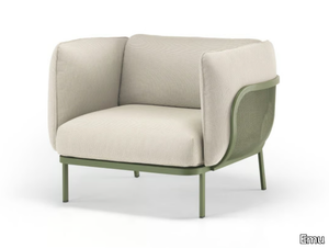 CABLA - Fabric garden armchair with armrests _ Emu